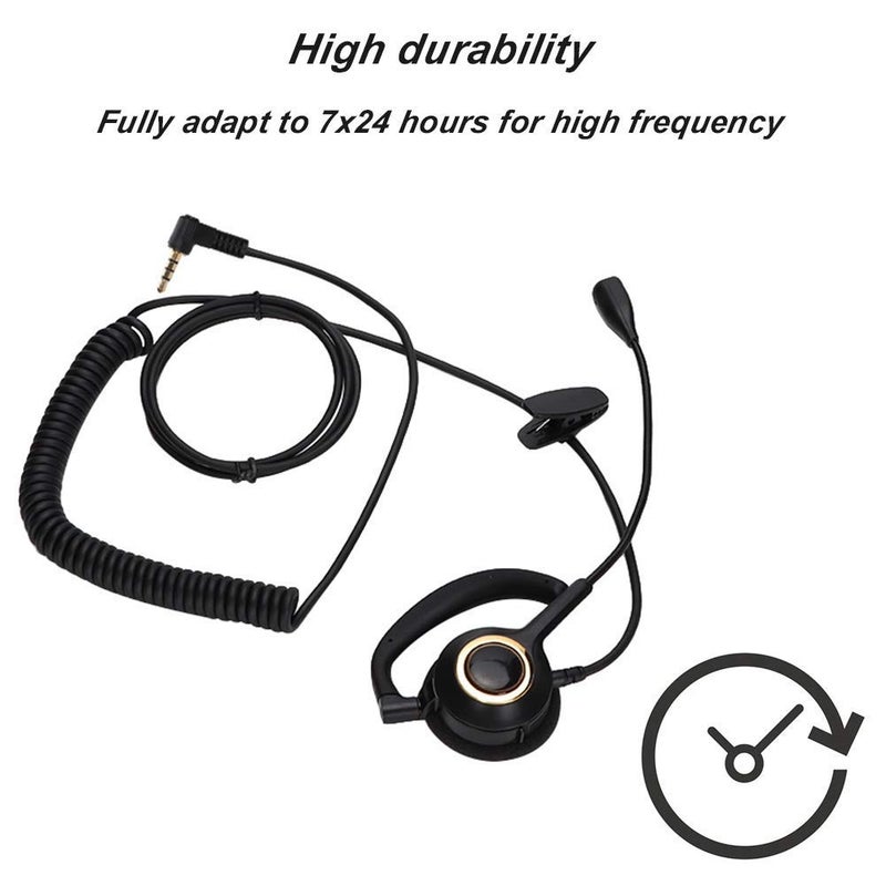 Eboxer Headset with Mic Noise Cancelling, 3.5mm Single Plug, Support Rear Mounted, Ear Hook and Head Mounted, Computer Headset for Business Skype UC Webinar Call Center Office - Mono Headphone - Image 5
